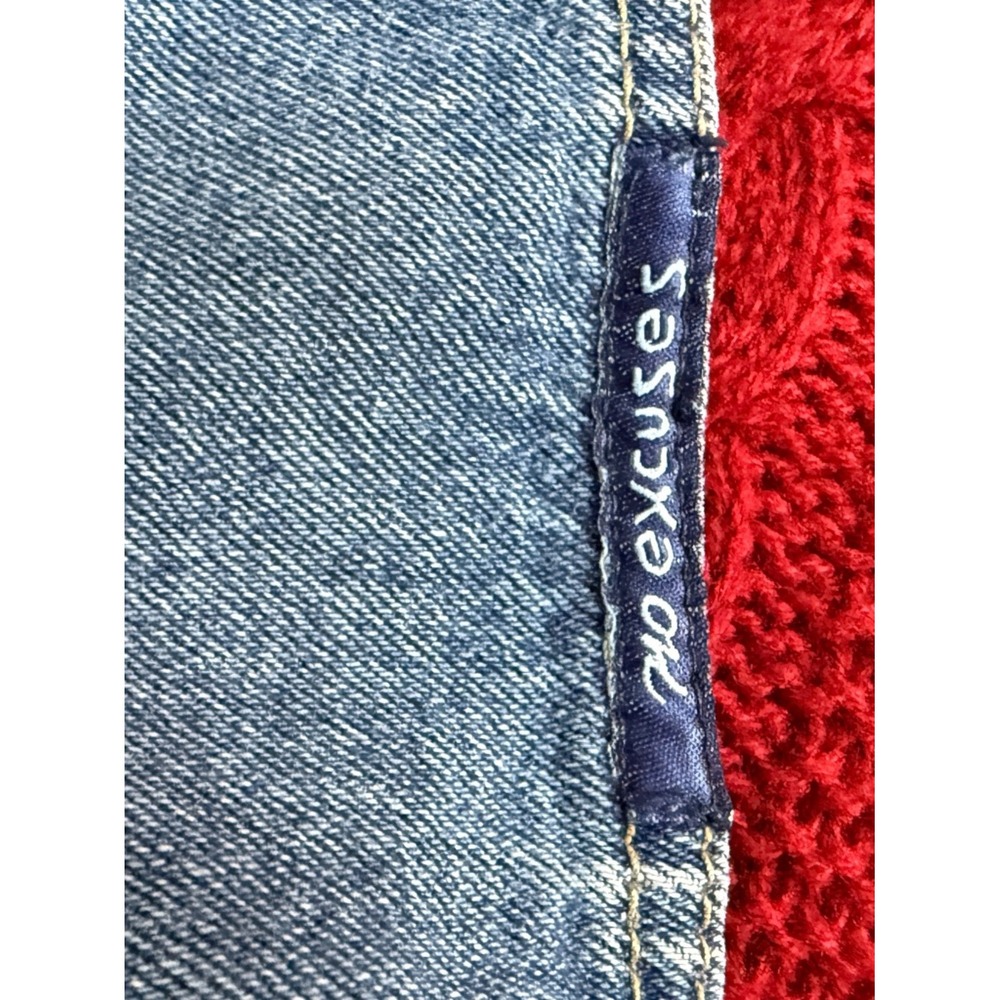 Vintage 90s Button Front Denim Mini Skirt High Waist Jean Skirt Size 4 - Picture 6 of 9